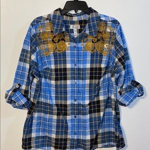 Denim and Company women’s button down size 1X
